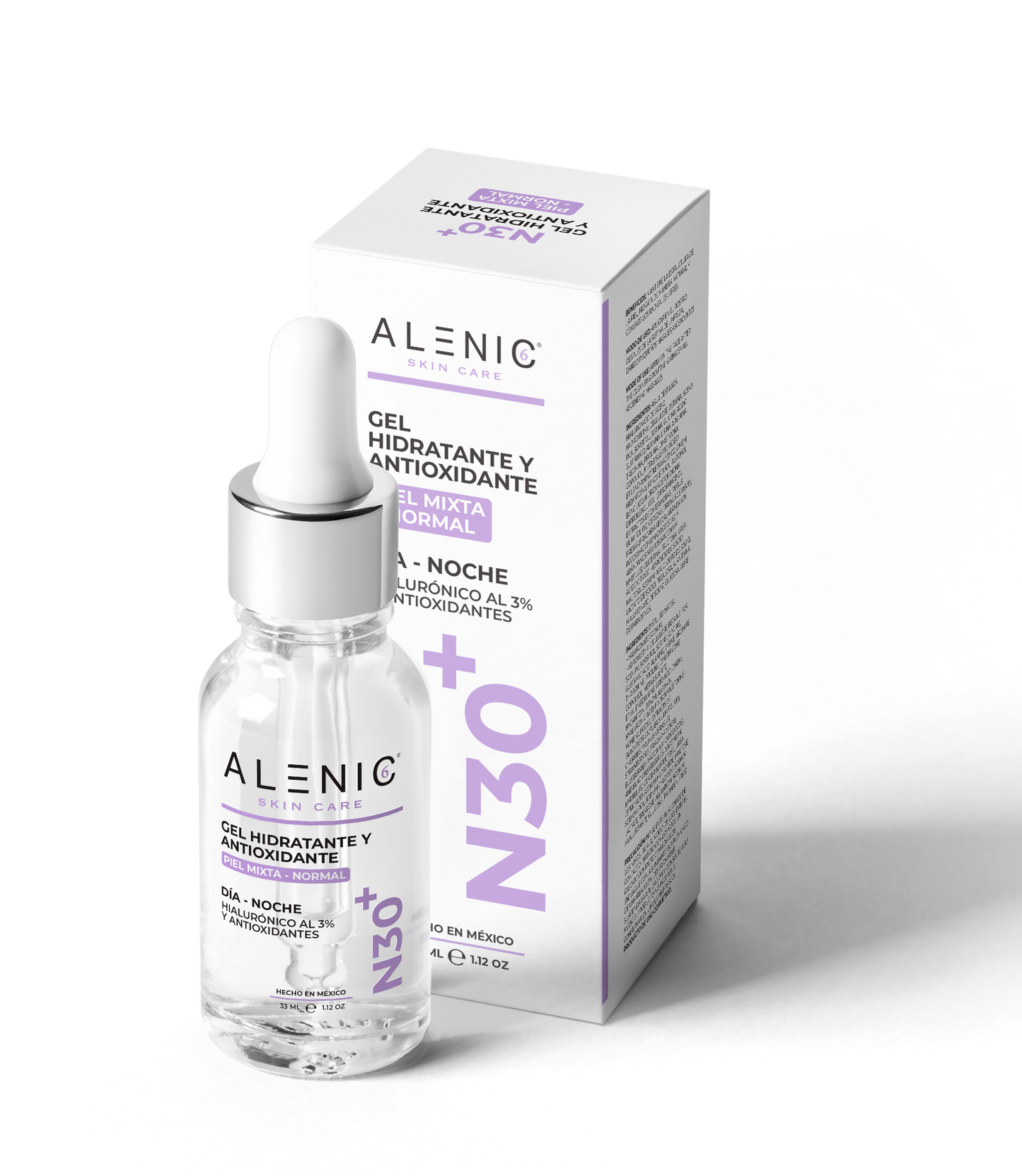 Gel Hidratante y Antioxidante/ Hialurónico al 3% / N30+